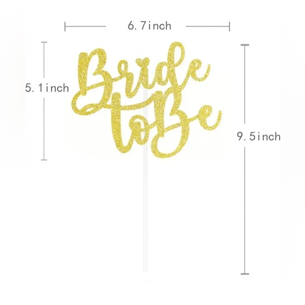 NEW Gold “Bride to Be” Cake Topper Bridal Shower Bachelorette Wedding Engagement